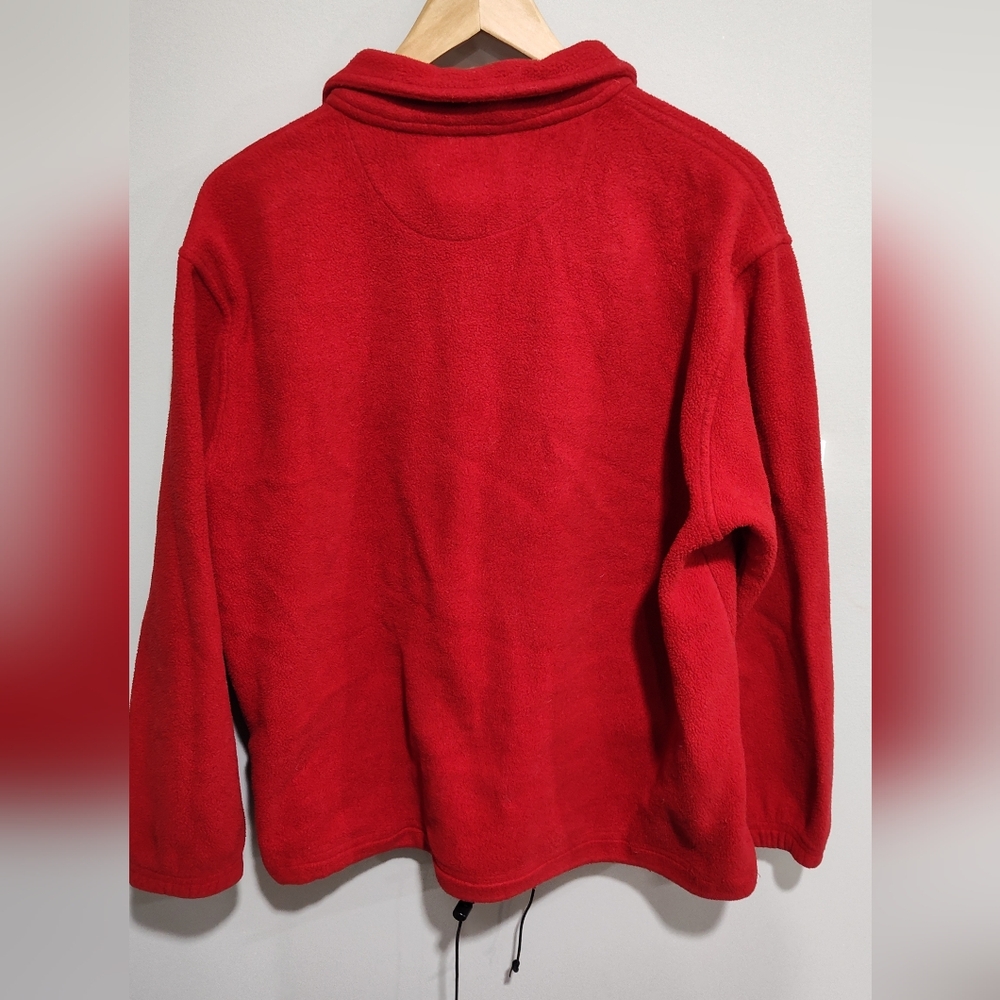 Lands End Women's Regular Red Fleece Full Zip Jacket Size, Polartec, Large 14-16 - Picture 7 of 11